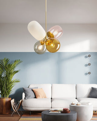 Lila Multicolor Glass Cluster Pendant Light