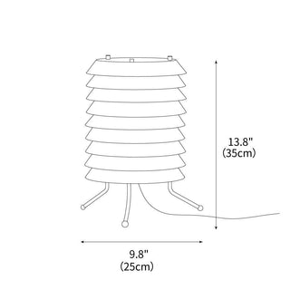 Baltic Sculptural Metal Tower Table Light