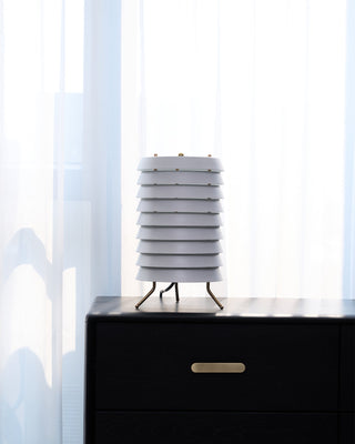 Baltic Sculptural Metal Tower Table Light