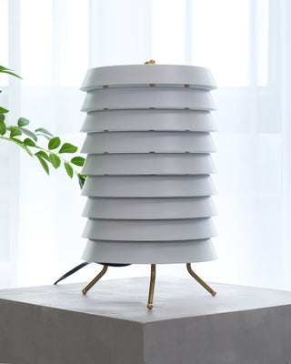 Baltic Sculptural Metal Tower Table Light