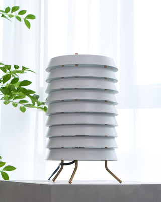 Baltic Sculptural Metal Tower Table Light