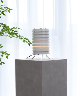 Baltic Sculptural Metal Tower Table Light