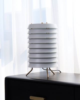 Baltic Sculptural Metal Tower Table Light