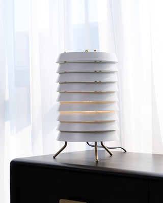 Baltic Sculptural Metal Tower Table Light