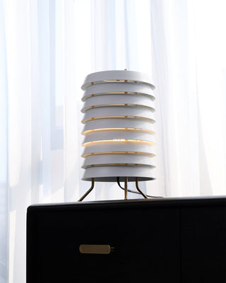 Baltic Sculptural Metal Tower Table Light
