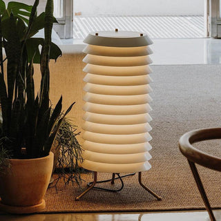 Baltic Sculptural Metal Tower Table Light