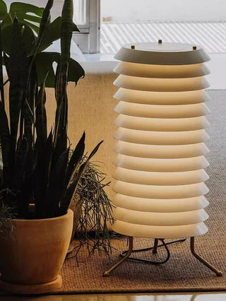 Baltic Sculptural Metal Tower Table Light