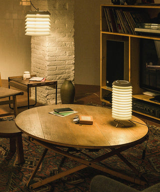 Baltic Sculptural Metal Tower Table Light