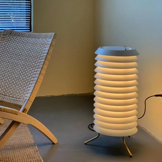 Baltic Sculptural Metal Tower Table Light