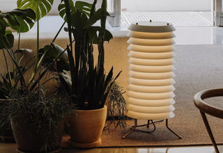 Baltic Sculptural Metal Tower Table Light