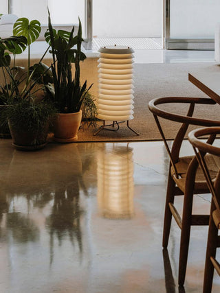 Baltic Sculptural Metal Tower Table Light