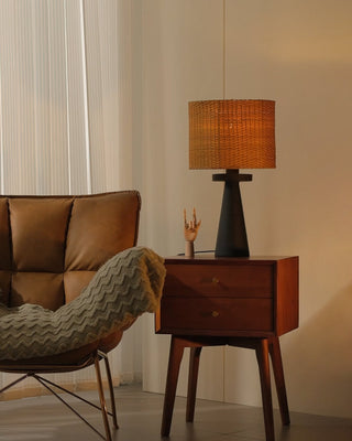 Barclay Modern Rattan Woven Table Lamp