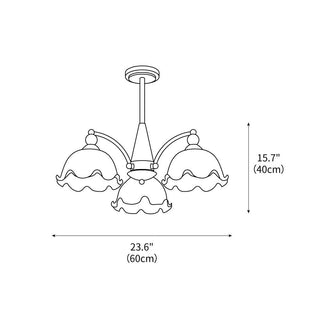 Barium Floral Metal Chandelier