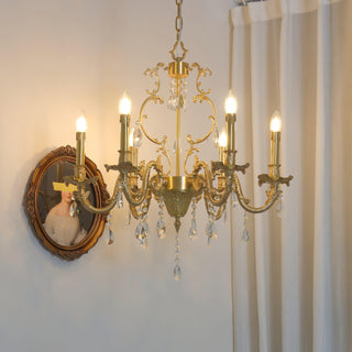 Barret Vintage Brass Chandelier
