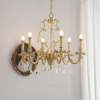 Barret Vintage Brass Chandelier
