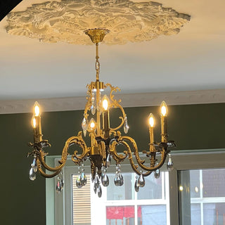 Barret Vintage Brass Chandelier