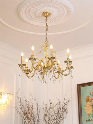 Barret Vintage Brass Chandelier
