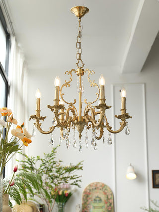 Barret Vintage Brass Chandelier