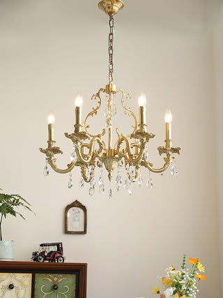 Barret Vintage Brass Chandelier
