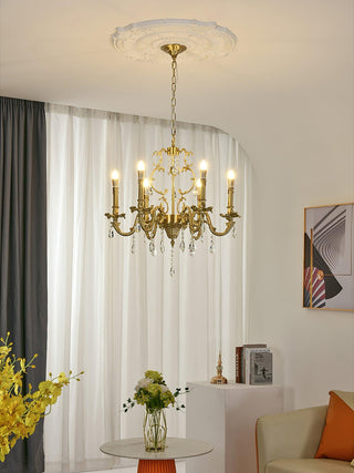 Barret Vintage Brass Chandelier