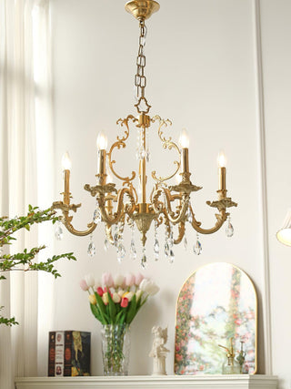 Barret Vintage Brass Chandelier