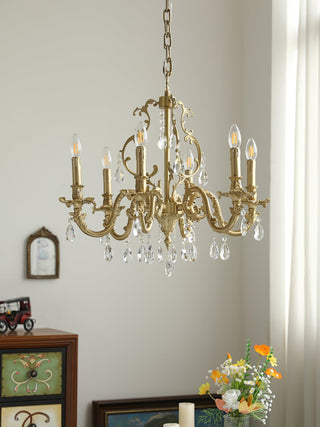 Barret Vintage Brass Chandelier