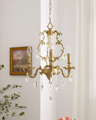 Barret Vintage Brass Chandelier