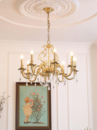 Barret Vintage Brass Chandelier
