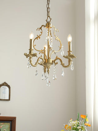 Barret Vintage Brass Chandelier
