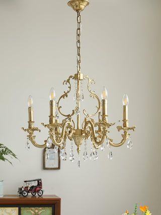 Barret Vintage Brass Chandelier