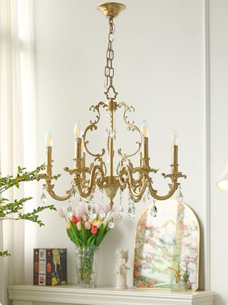 Barret Vintage Brass Chandelier