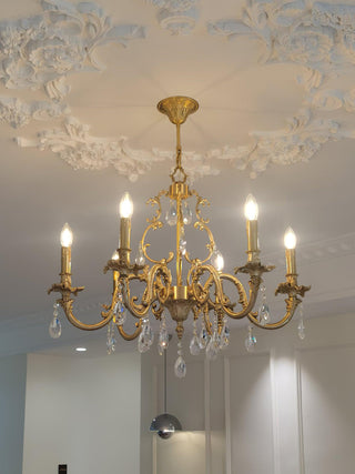 Barret Vintage Brass Chandelier