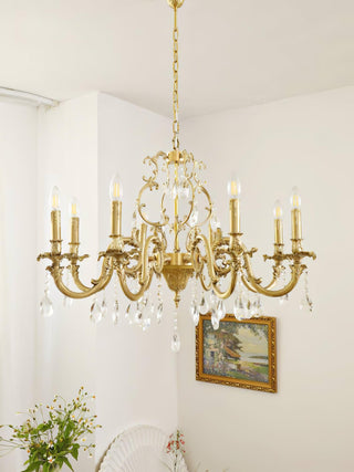 Barret Vintage Brass Chandelier