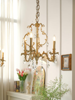 Barret Vintage Brass Chandelier