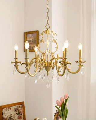 Barret Vintage Brass Chandelier