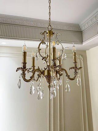 Barret Vintage Brass Chandelier