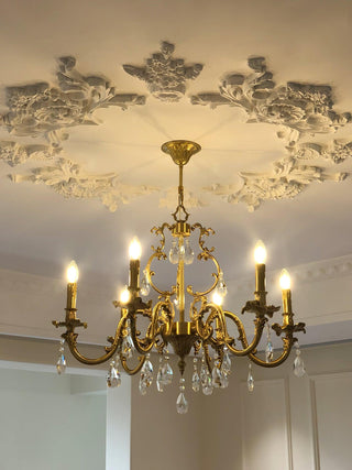 Barret Vintage Brass Chandelier