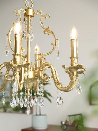 Barret Vintage Brass Chandelier