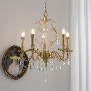 Barret Vintage Brass Chandelier