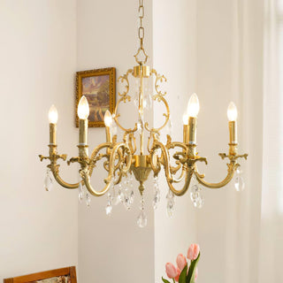 Barret Vintage Brass Chandelier