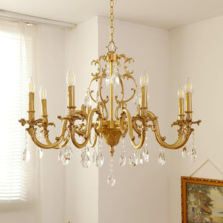 Barret Vintage Brass Chandelier