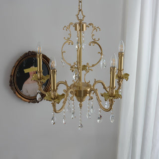 Barret Vintage Brass Chandelier