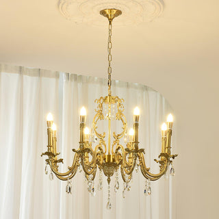 Barret Vintage Brass Chandelier