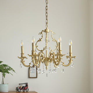 Barret Vintage Brass Chandelier