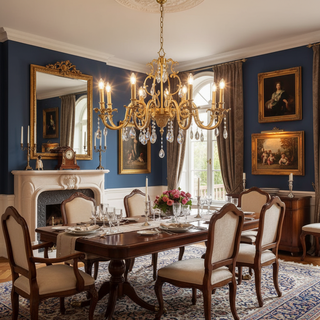 Barret Vintage Brass Chandelier