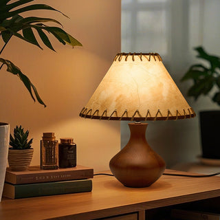 Basica Rustic Leather Table Lamp