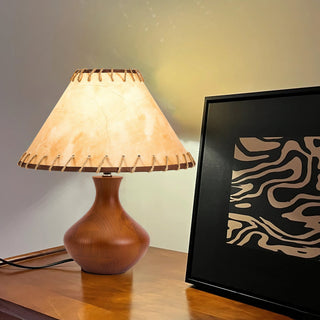 Basica Rustic Leather Table Lamp