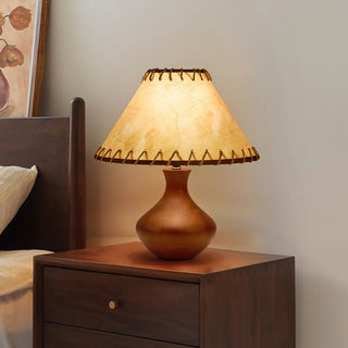 Basica Rustic Leather Table Lamp