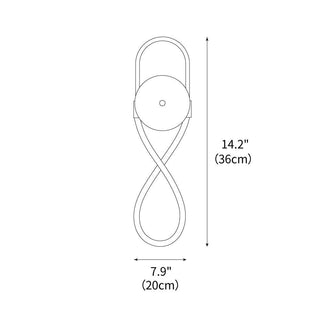 Bead Cascade Loop Minimalist Acrylic Wall Light