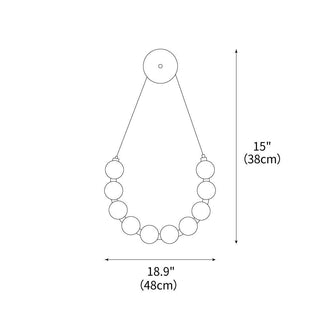Bead Cascade Loop Minimalist Acrylic Wall Light